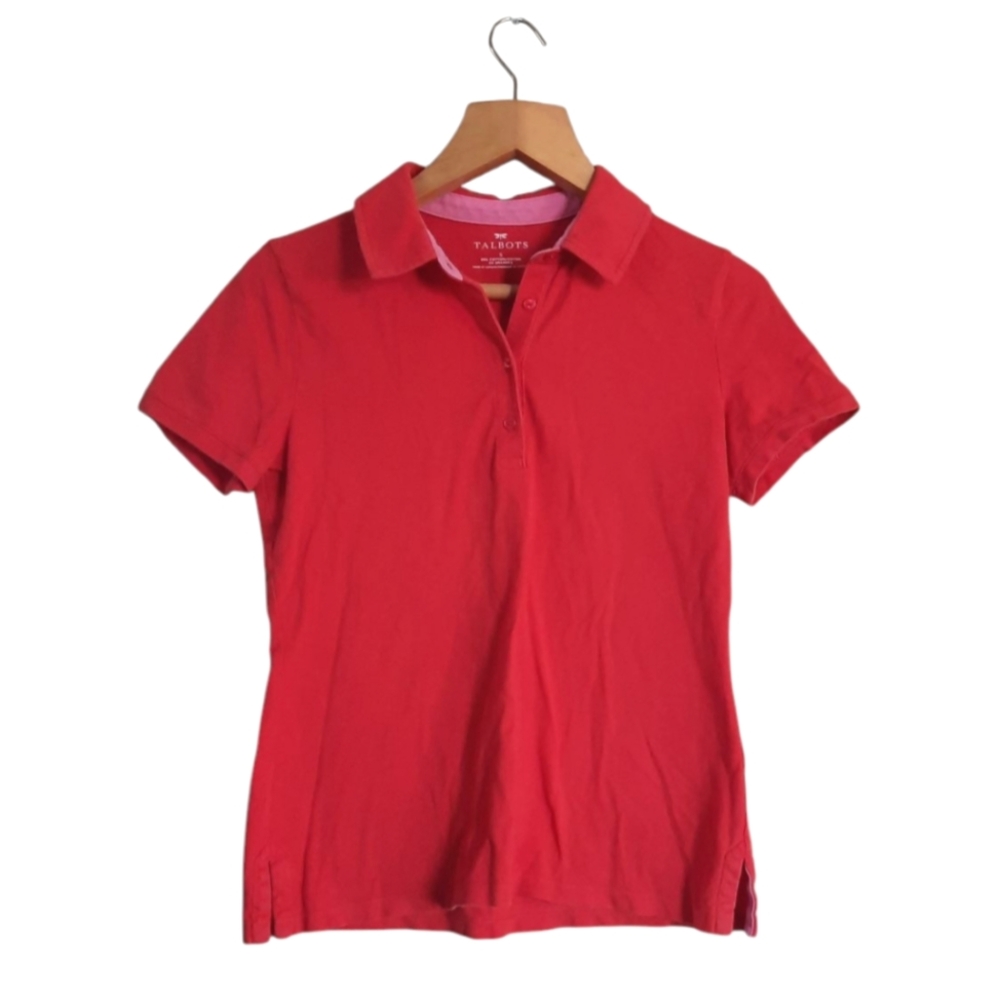 Talbots Red Polo Cotton